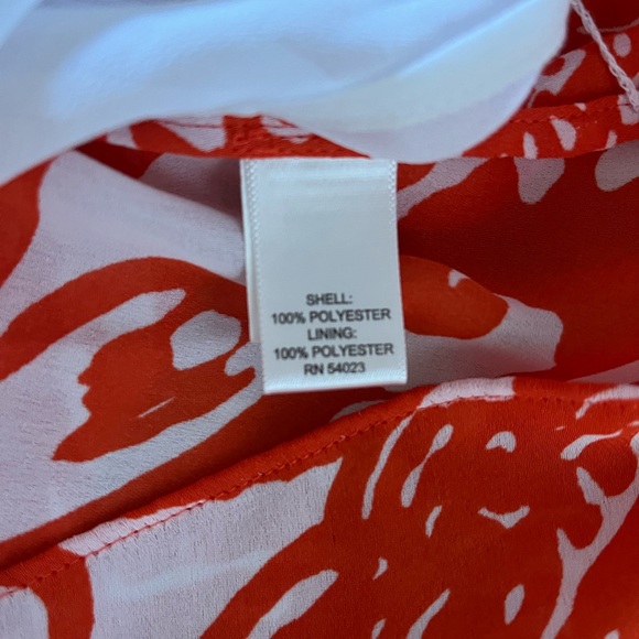 Banana Republic Orange and White Sleeveless Top - Size 4 Petite - Picture 4 of 4